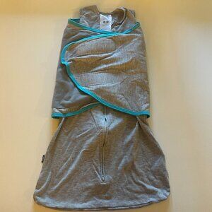 Halo Swaddle Sleep Sack -- light grey -- Ideal Temp TOG 1.5 -- size Small